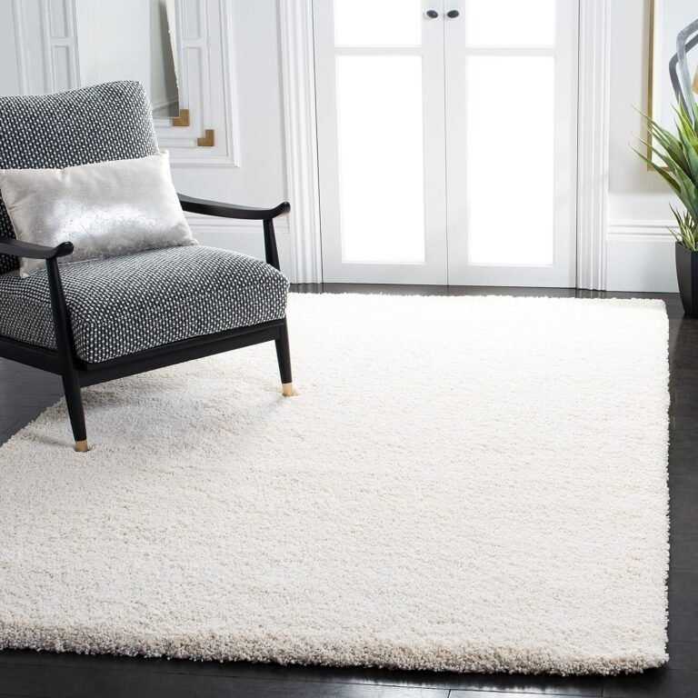SAFAVIEH Milan Shag Collection 6′ x 9′ Ivory Rug – Cozy & Stylish
