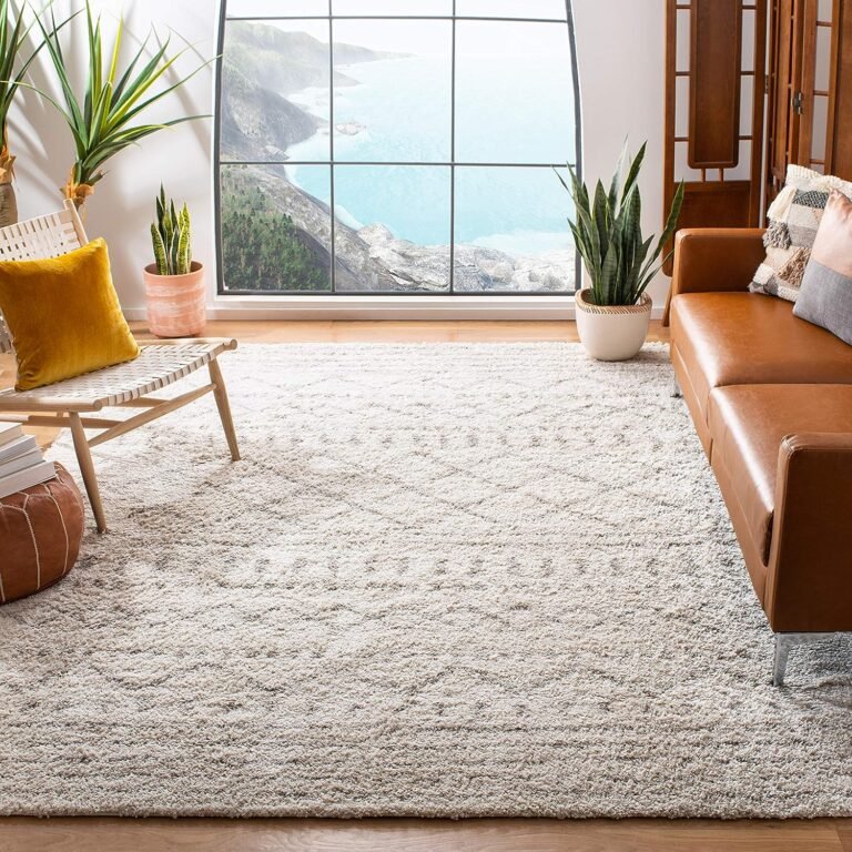 Luxurious Safavieh Arizona Shag Area Rug – 8′ x 10′ Ivory/Beige