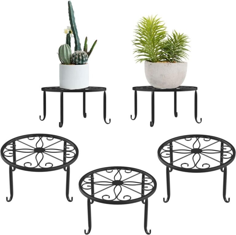 Lewondr Metal Potted Plant Stands – Stylish and Sturdy Garden Decor