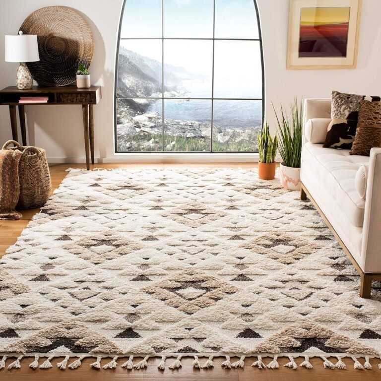 SAFAVIEH Moroccan Tassel Shag Collection Area Rug – Elegant Comfort for Your Space