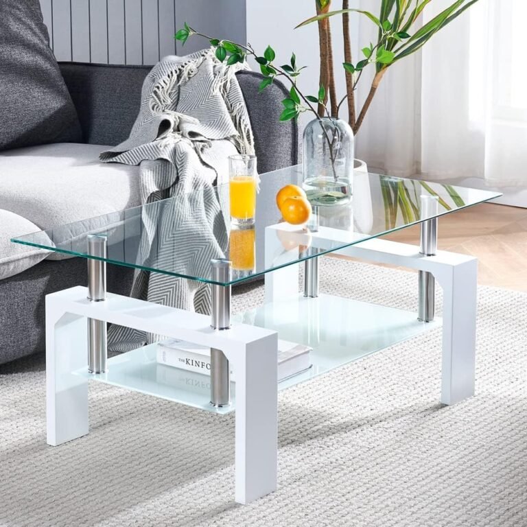Stylish White Marble Coffee Table Review – Elegant Living Room Centerpiece