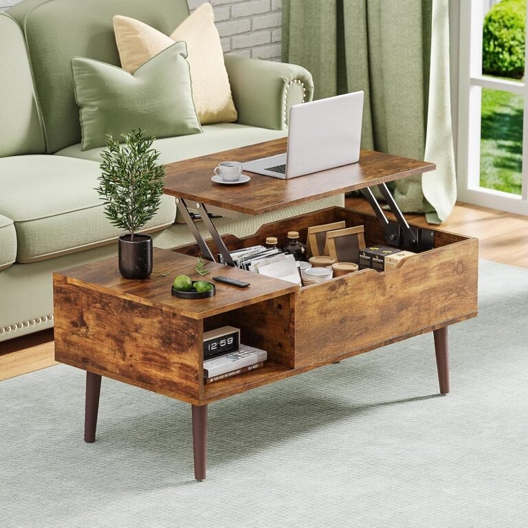 OLIXIS Modern Lift Top Coffee Table Wooden Furniture Review