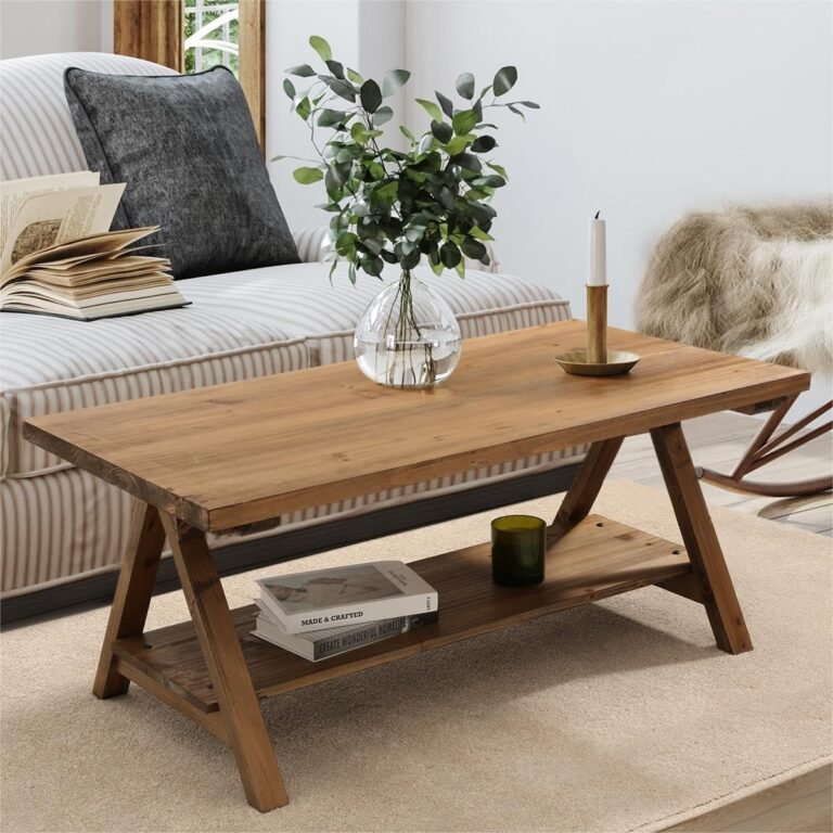 HOKYHOKY Solid Wood Coffee Table Review – Rustic Farmhouse Charm