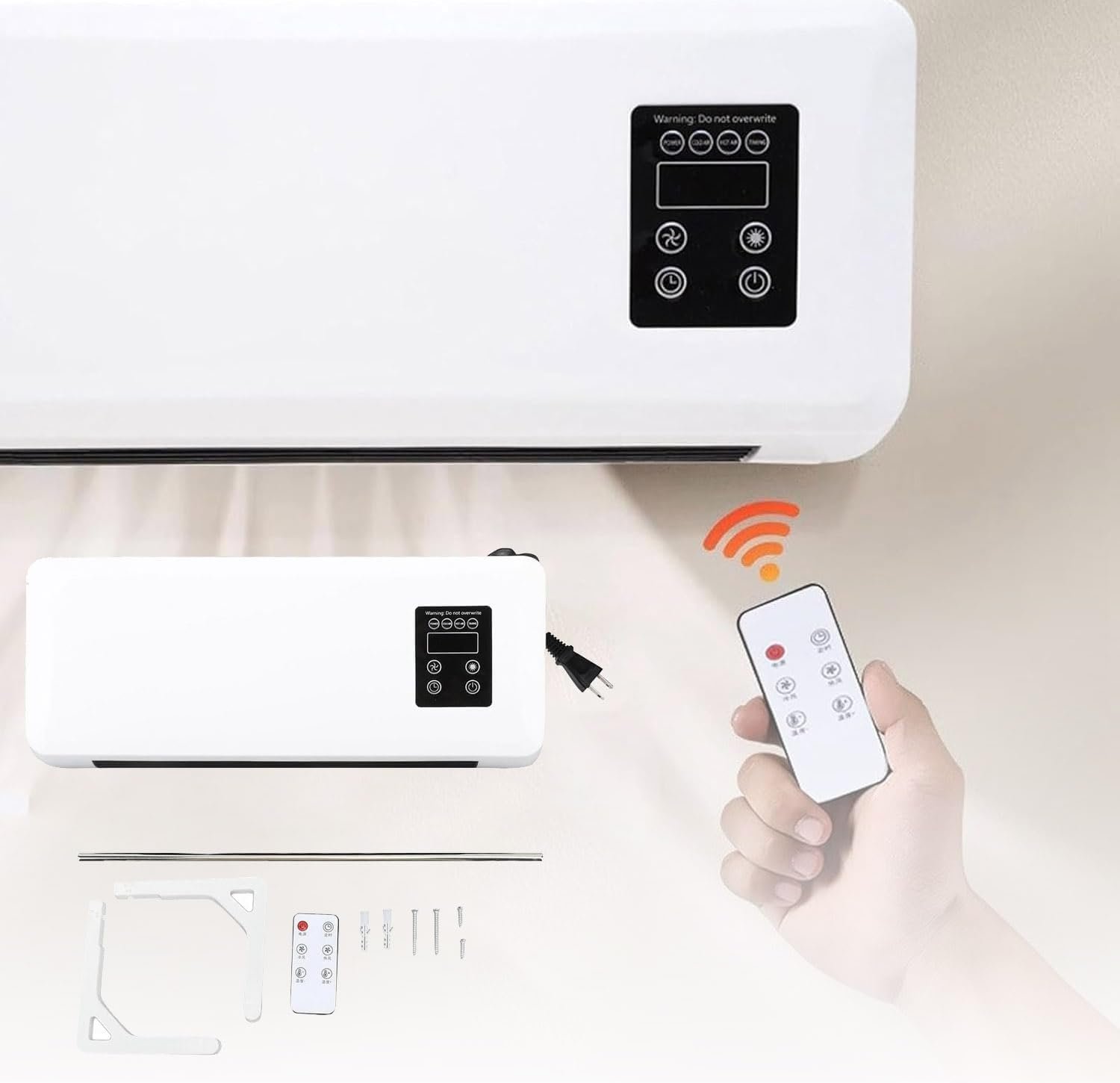 Mini Split Ac/Heating System, Ductless Air Conditioner, 2024 Wall Mounted Air Conditioner, Ductless Portable Air Conditioners, With Remote, For Home/Office/Bedroom, Aire Acondicionado De Pared (White)
