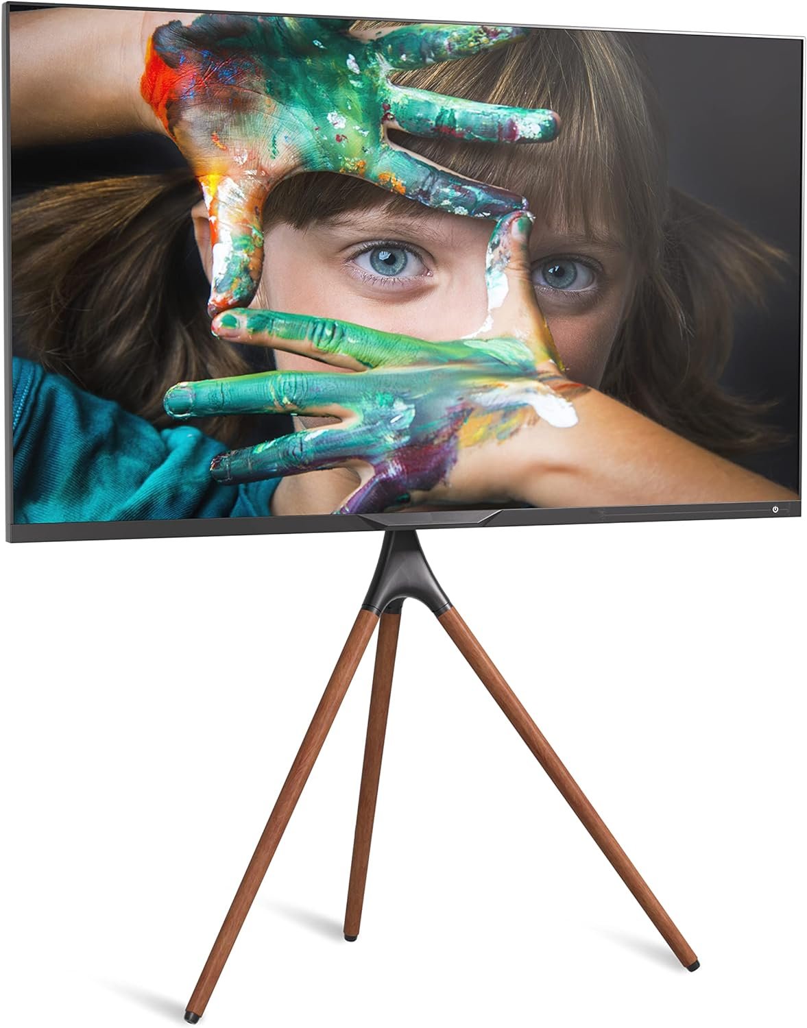 ProMounts Easel TV Stand with Tripod Base for 47-72 inch LED LCD OLED Flat and Curved Screens, Portable Height Adjustable TV Mount Stand for Bedroom, Living Room, Studio