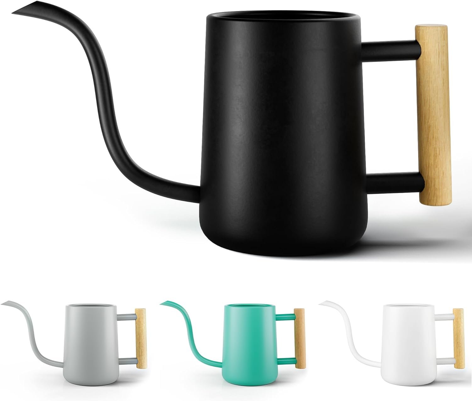 Indoor Watering Can with Long Spout - 35oz Black Watering Can for Indoor Plants - Cute Watering Can Indoor - Small Watering Can for Indoor Plants - Indoor Plant Watering Can