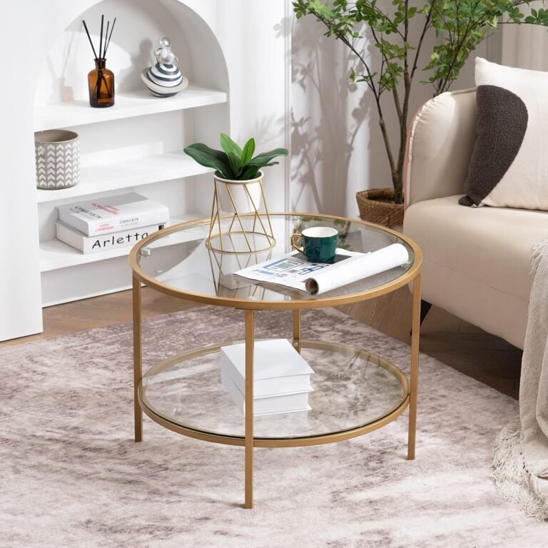 VINGLI Round Gold Coffee Table Review – Stylish Centerpiece