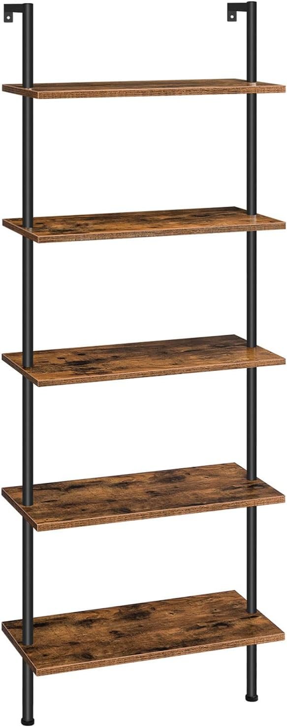 Stylish, Functional HOOBRO DIY Ladder Shelf Bookcase