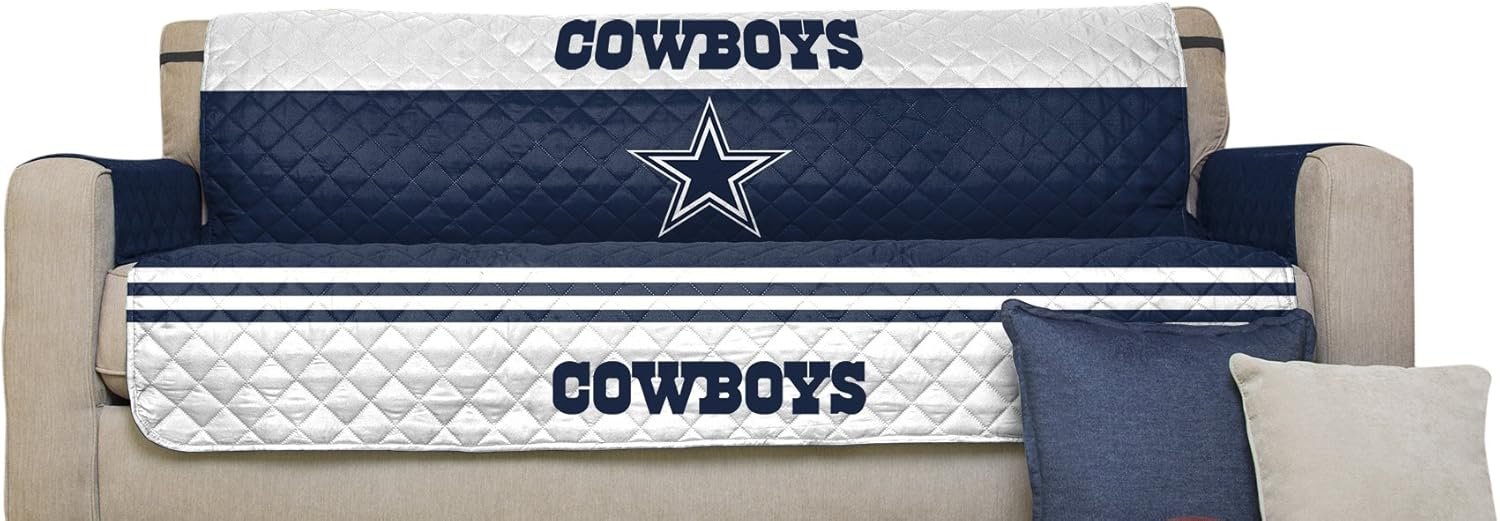 Pegasus Sports NFL Unisex NFL Sofa Couch Reversible Furniture Protector with Elastic Straps, 75-inches by 110-inches