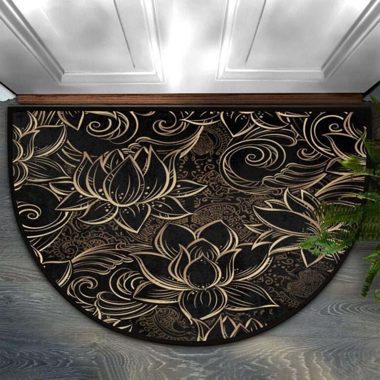 Lotus Flower Half Round Rug – Pardick