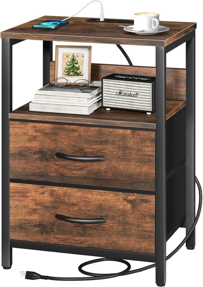 Yoobure Nightstand: Charging & Storage | Home Decor