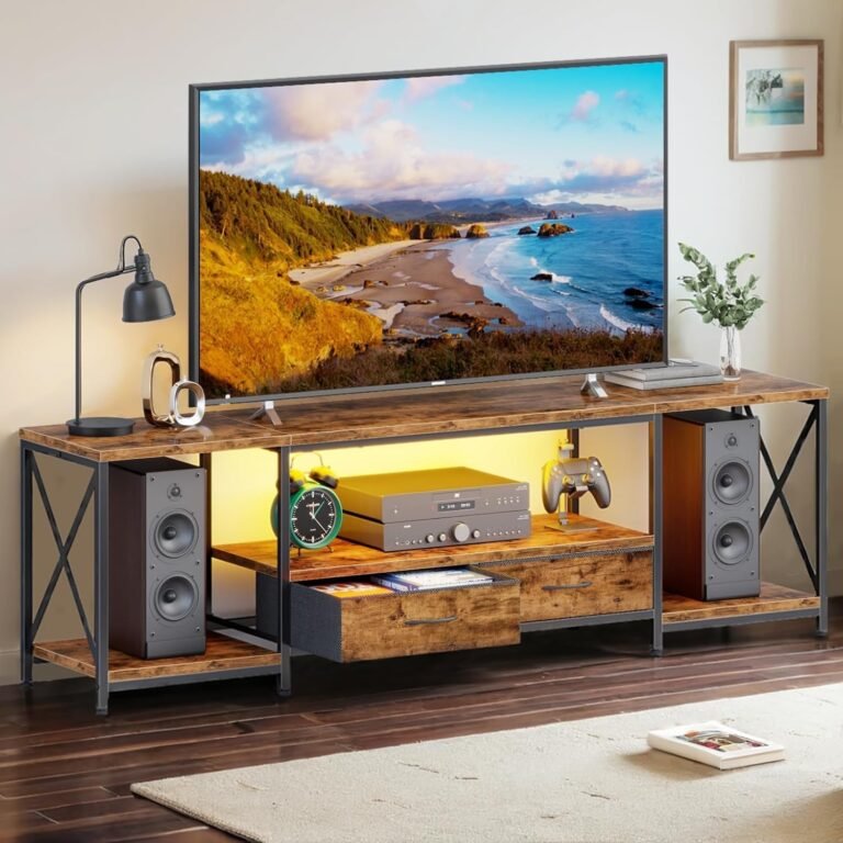 DSAFGGY 65-Inch TV Stand Review | Rustic & Modern Design