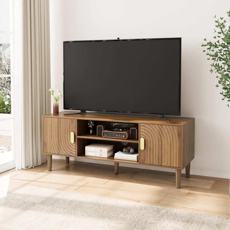 Smuxee Walnut TV Stand Review – Mid-Century Modern Media Console