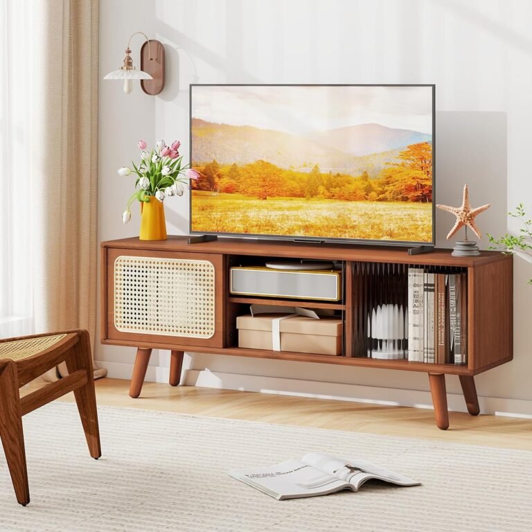 Bamboo TV Stand – Mid-Century Modern Design | Giantex