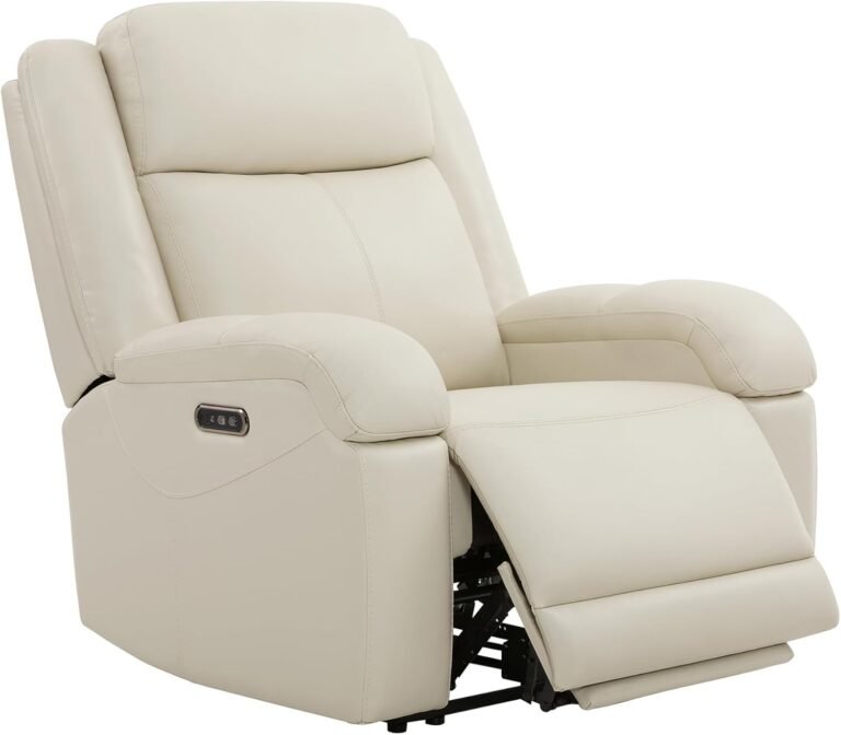 Cream Leather Power Recliner – Watson & Whitely