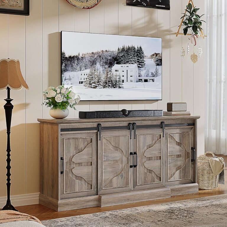 Farmhouse TV Stand – YITAHOME Entertainment Center