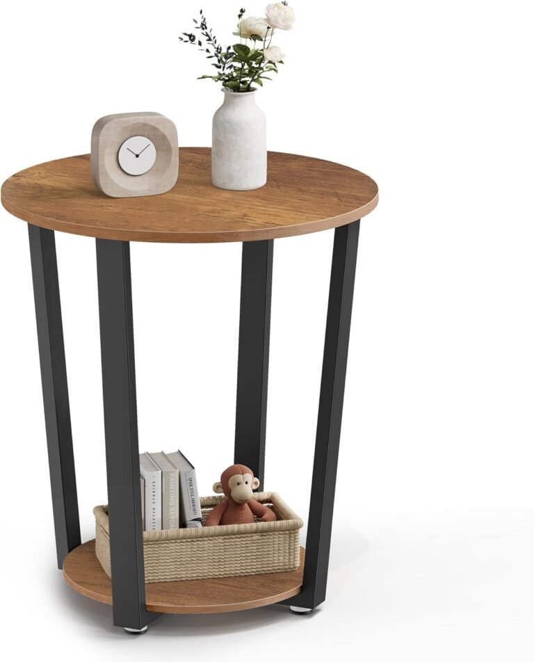Stylish Round Side Table | VASAGLE Industrial Accent