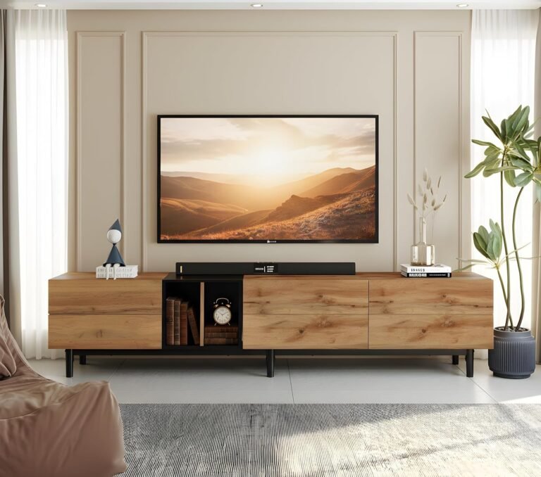 Modern TV Stand – Virubi 76.8″ Entertainment Center