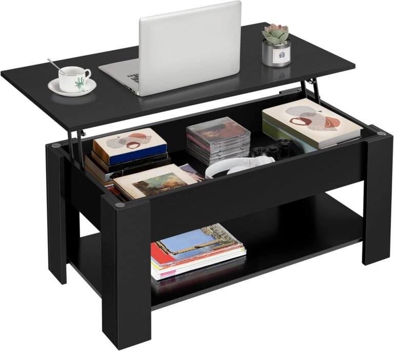 Yaheetech Wooden Coffee Table, Lift Top Coffee Table with Large Hidden Storage Shelf Review