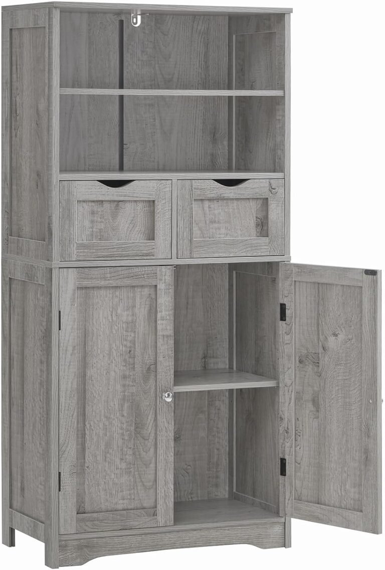 Iwell Grey Storage Cabinet with 2 Drawers & Shelf Review
