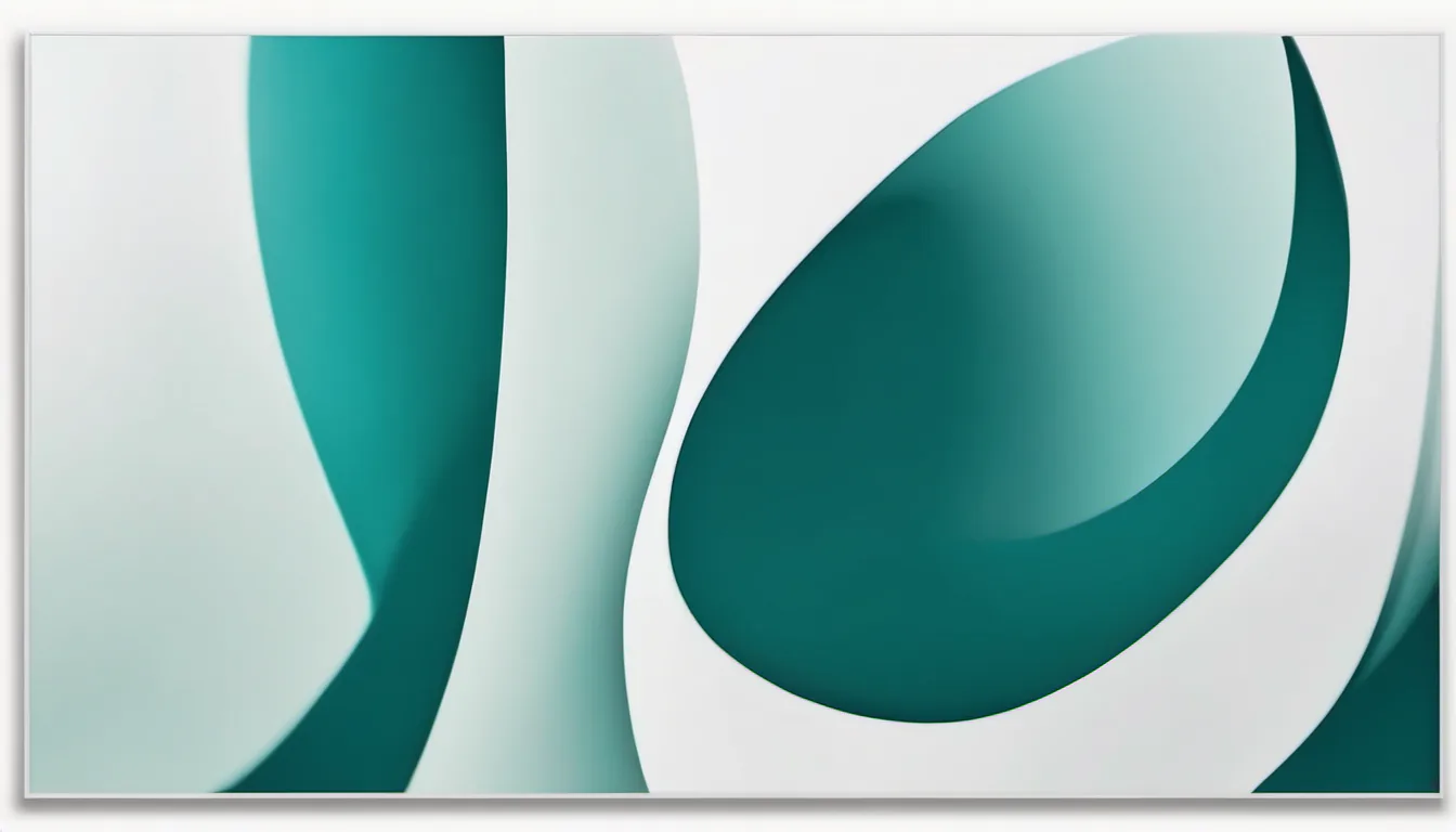 Abstract dual state diagram illustration in teal and pale aqua on white — decorative header for Area Rug Reviews, from the Spec Sheet