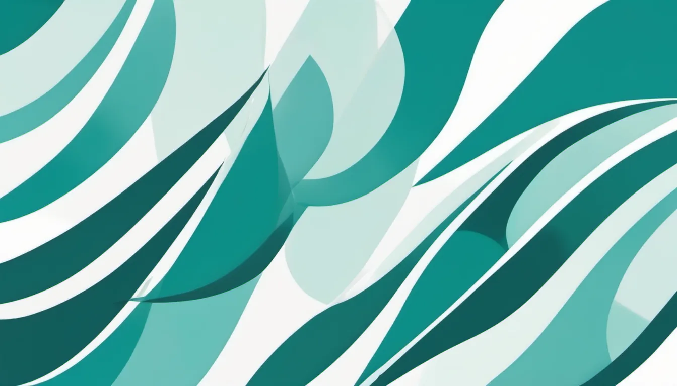 Abstract baseline band field illustration in teal and pale aqua on white — decorative header for Living Room Central